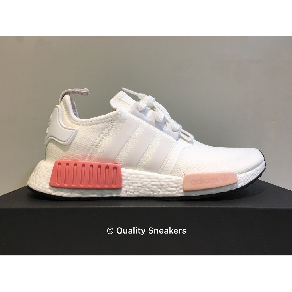 Quality Sneakers - Adidas NMD R1 全白 白粉 玫瑰 女段 BY9952