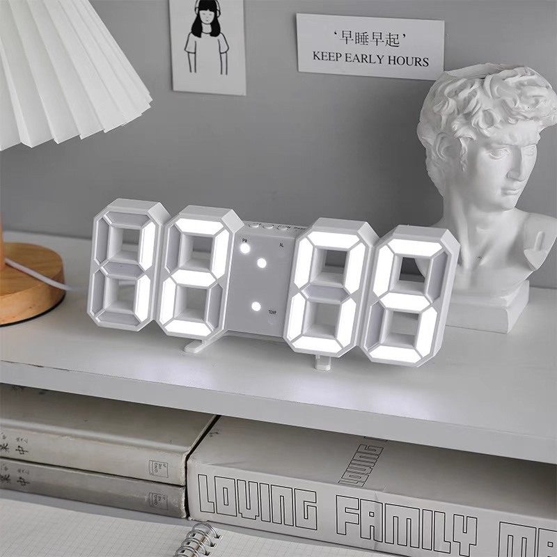 3D立體時鐘🌸台灣賣家🔜⏰3D時鐘 智能時鐘 科技時鐘 LED時鐘 立體時鐘 電子時鐘 擺設 顯示日期【HF104】