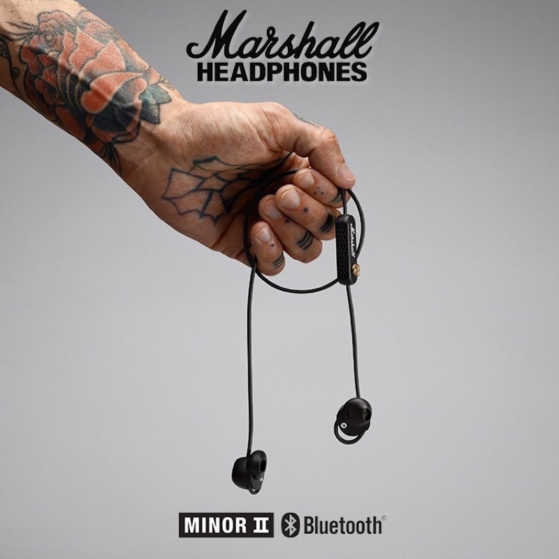 Marshall Minor II Black藍牙耳塞式耳機/ 黑曜金