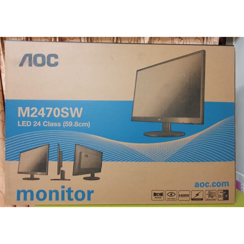 AOC M2470SW 24吋 液晶顯示器 LED 寬螢幕 支援壁掛
