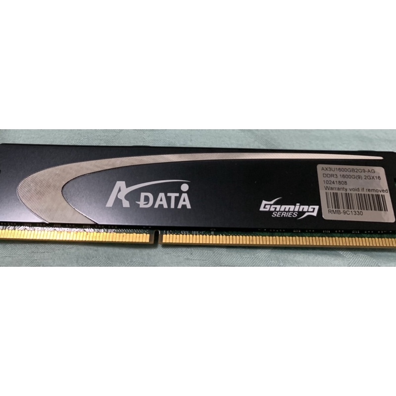 二手良品 威剛 ADATA DDR3 1600 2G Gaming Series 散熱片 超頻桌上型記憶體