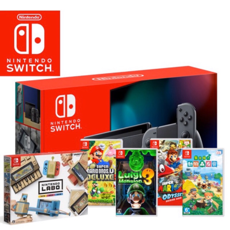 任天堂 Switch 新版 灰黑把手 遊戲配件不拆售 森友會