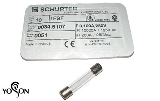 瑞士 SCHURTER 10A 250V (F快熔) FOR AUDIO 6.3x32mm 保險絲 x1個