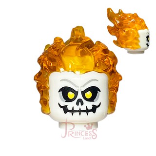 公主樂糕殿 LEGO 樂高 76058 超級英雄 惡靈戰警 頭 特殊頭 白色 火焰 26990pb02 A047
