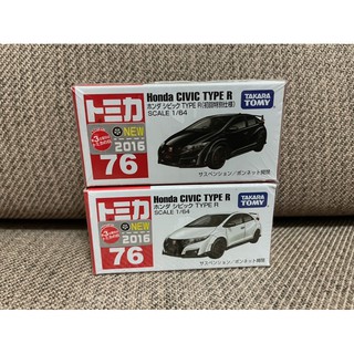 Tomica 多美 現貨 正版 Honda Civic type R 初回+一般 2016新車貼紙