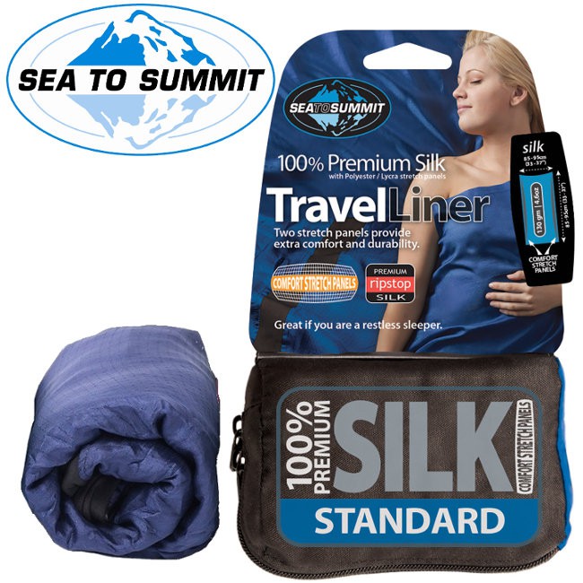 -滿3000免運-[雙和專賣店] Sea to Summit 彈性絲質睡袋內套/STSASILKCSSTDNB