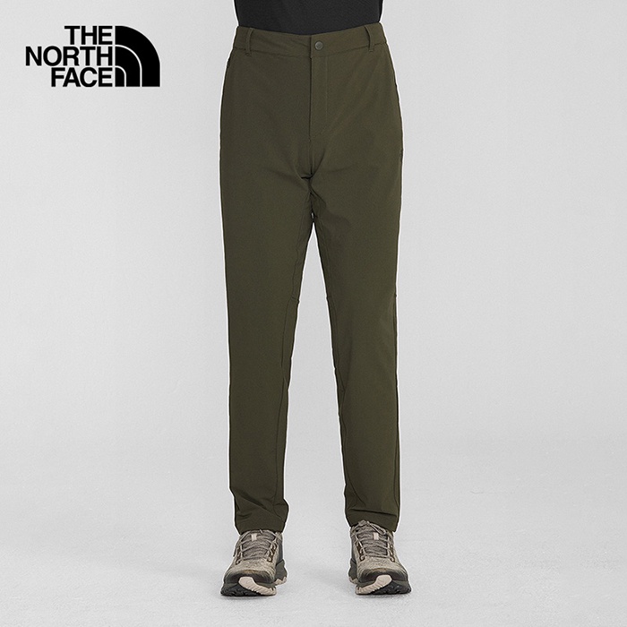 |王子戶外|[The North Face美國] Essential男軟殼褲/登山長褲/DWR防潑耐磨褲 5AVX 綠
