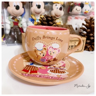 絕版-日本東京海洋迪士尼 冬季聖誕節限定 Duffy 達菲 雪莉玫 畫家貓 馬克杯 餐具 杯子 咖啡杯 甜點盤 盤子