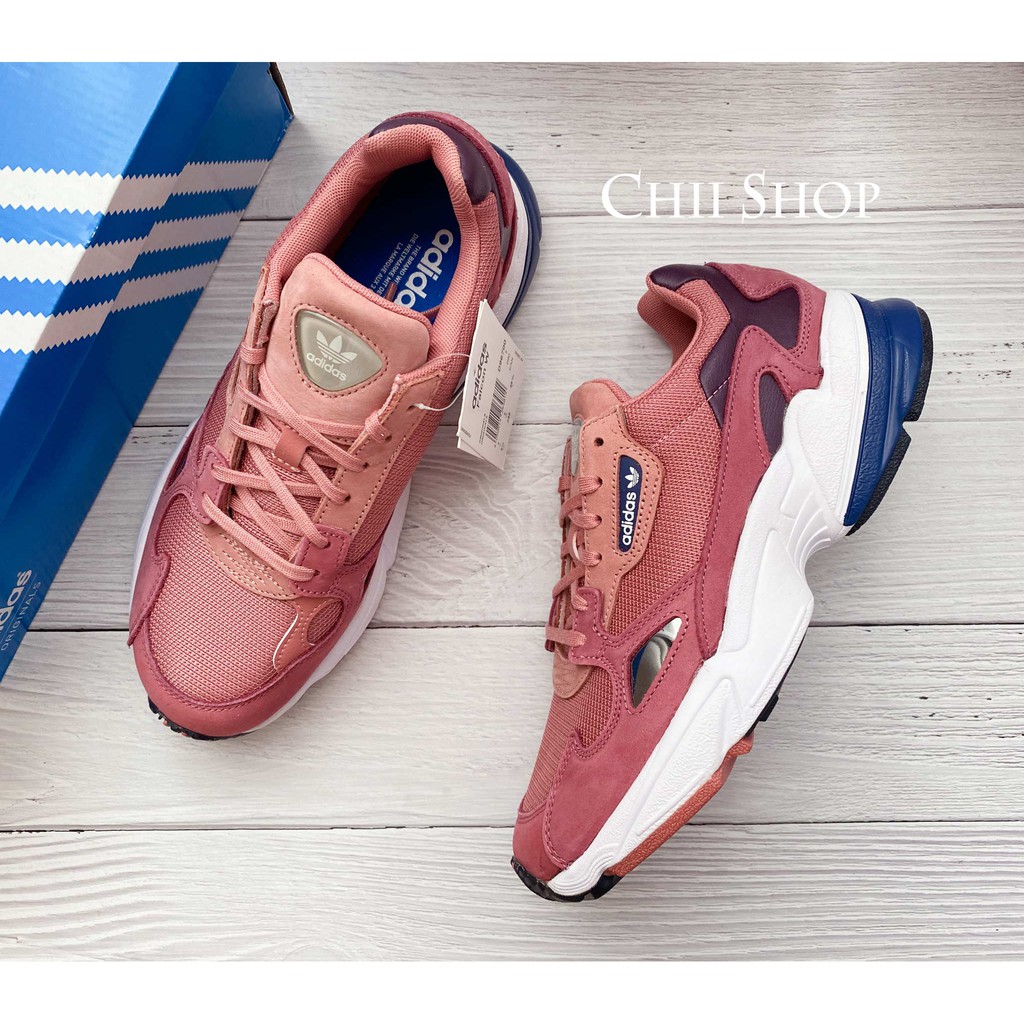 【CHII】韓國代購 adidas Falcon W 女款 粉色 深粉 復古鞋 老爹鞋 D96700
