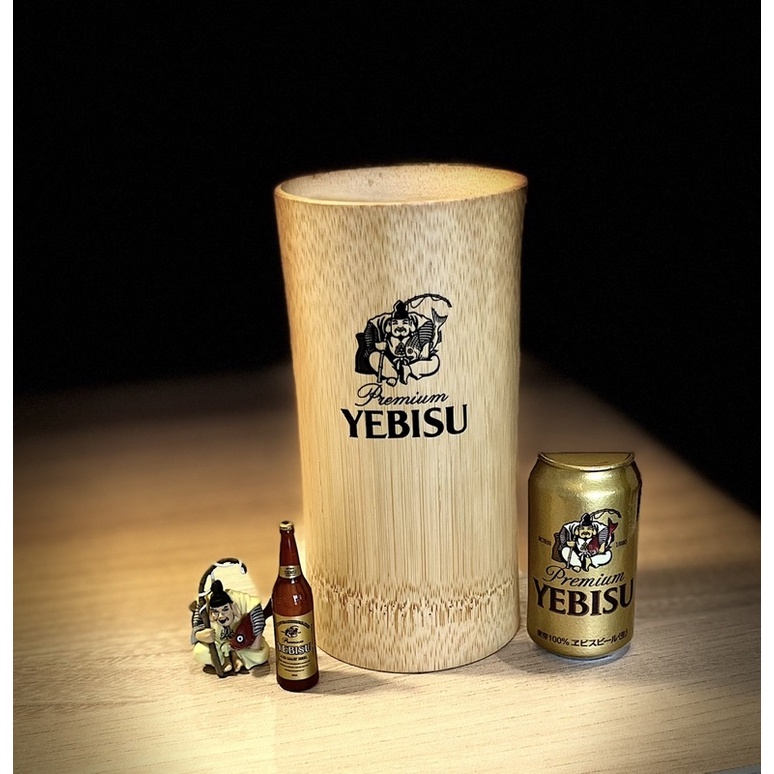 ｛稀有含盒｝日本Yebisu  啤酒杯 惠比壽 竹 復古 sapporo asahi suntory 杯