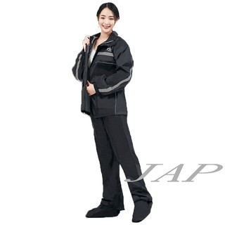 JAP YW-R208 兩截式雨衣 黑色 R3套裝雨衣有內裡 含簡易鞋套