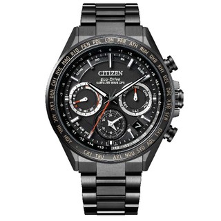 CITIZEN星辰錶 CC4014-62E 時尚鈦金屬GPS衛星對時光動能腕錶/黑麵 44.3mm