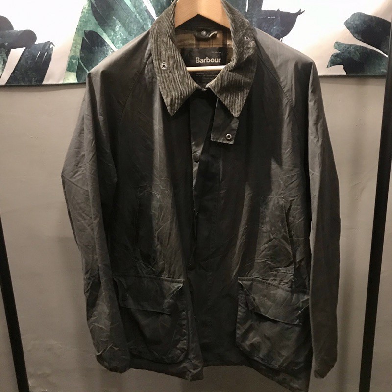 Barbour 油布外套 大衣 夾克 英國製 UK皇室 防風防水 古着 古著 Bedale FUKU FUKU 海軍藍