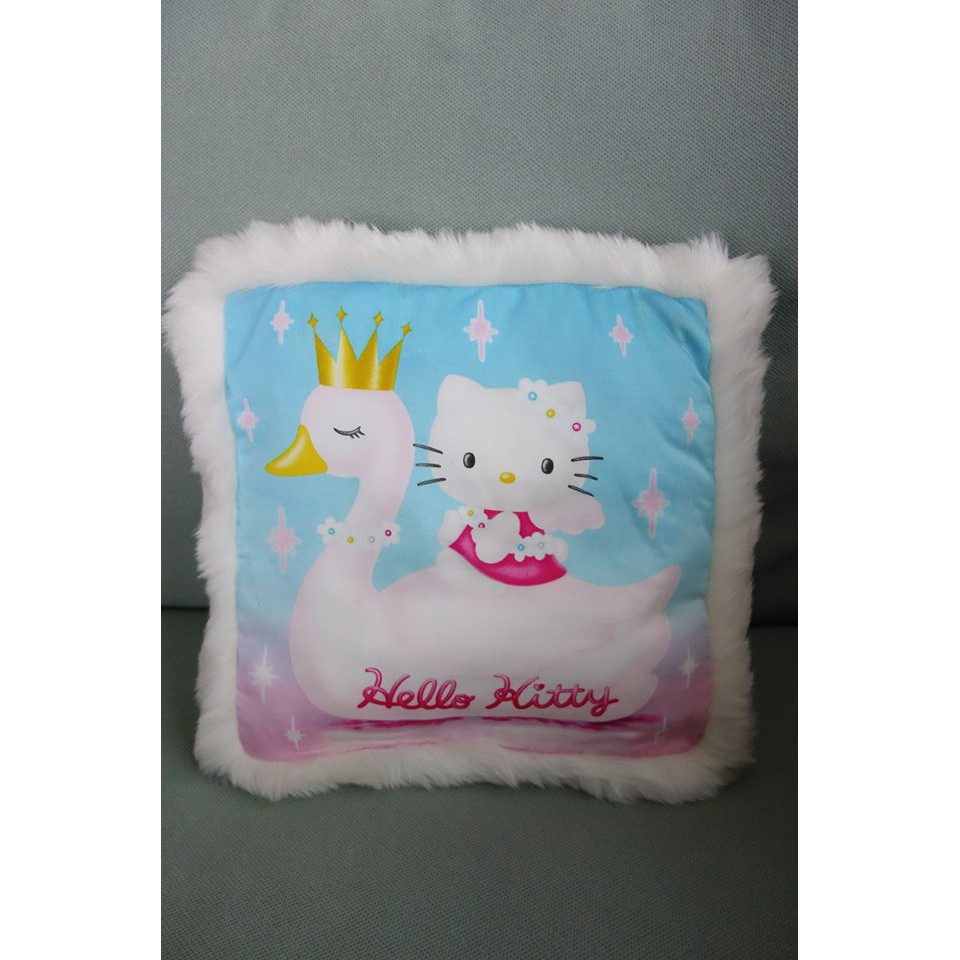 1999年 HELLO KITTY 凱蒂貓 25週年紀念 枕 靠枕 抱枕 天鵝