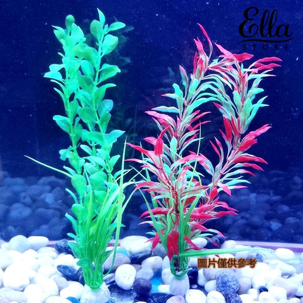 新品特惠 水族用品仿真水草塑料花魚缸造景植物3節過江龍多色組合草 蝦皮購物