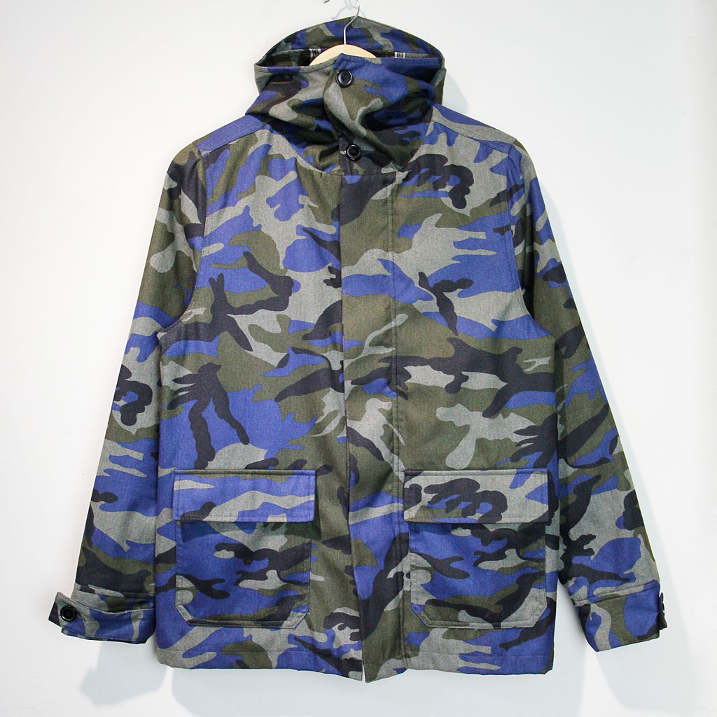 工工 Nexhype Blue Camo Down Jkt 台灣潮牌藍色迷彩鋪棉防風外套 蝦皮購物