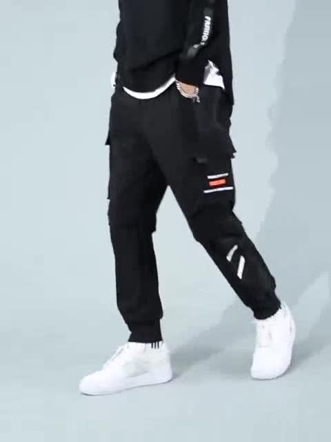 【M世代】工裝褲男 休閒褲 工作褲 束腳褲 多口袋縮口褲寬鬆九分褲 韓版百搭長褲 哈倫褲(MMD66)