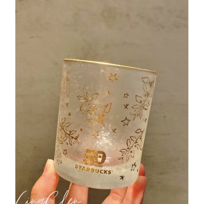 Starbucks星巴克50週年日本石塚硝子典藏復古人魚燙金玻璃情侣對杯套裝禮盒