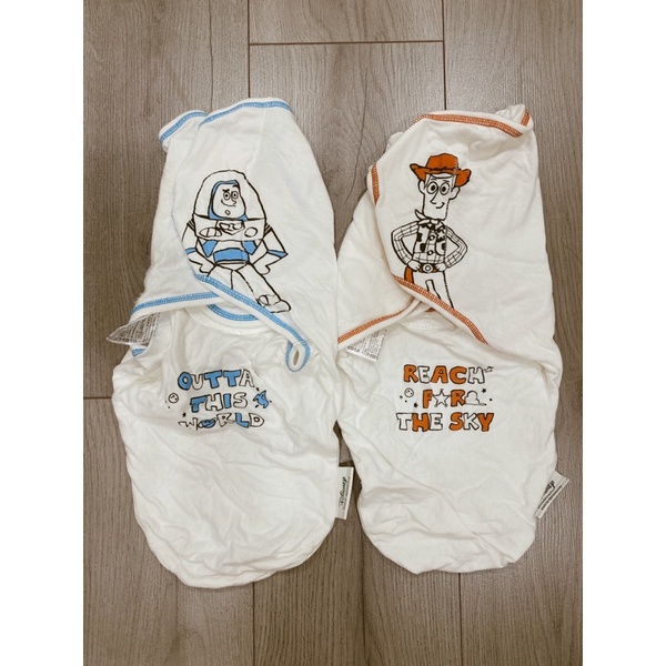 ［Naughtymei預訂］Mamaway 二手 迪士尼(玩具總動員)蠶寶寶包巾組 2入 睡覺必備 嬰兒睡覺 寶寶好眠