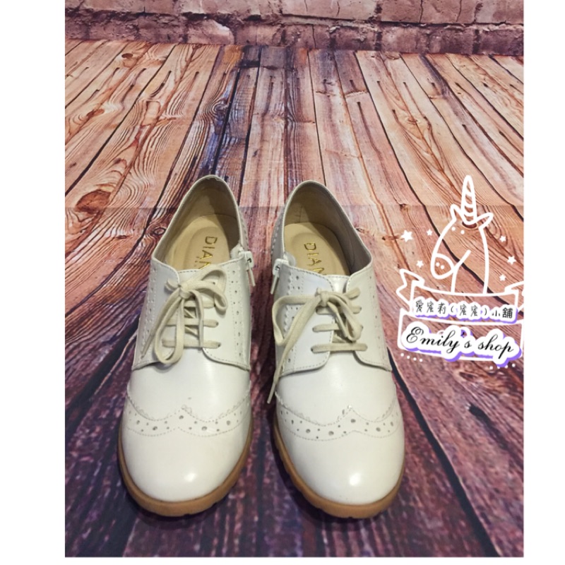 「二手商品」Diana 米白色踝靴25.5（保留@ching243chong243)