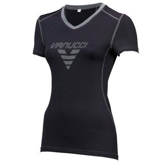 【德國Louis】VANUCCI女用摩托車短袖滑衣 黑色 吸濕排汗COOLMAX 機能型運動內衣上衣重機重車210385
