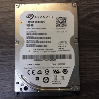 二手良品 Seagate希捷 500G 型號:ST500LT012 5400轉 2.5吋硬碟 門市保固30天(H129)