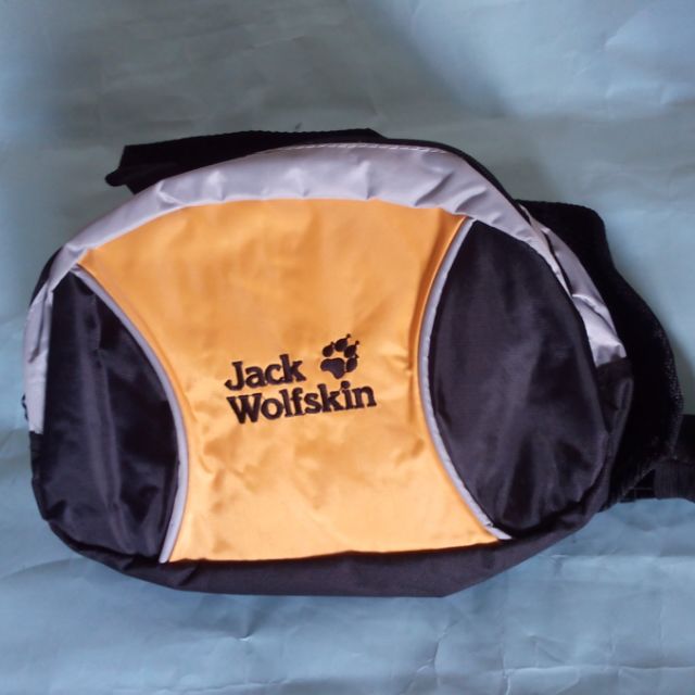 二用包 全新*Jack Wolfskin 飛狼(飛爪) 黃黑色兩用包 可當腰包/後背包 出外輕便好用 知名運動品牌