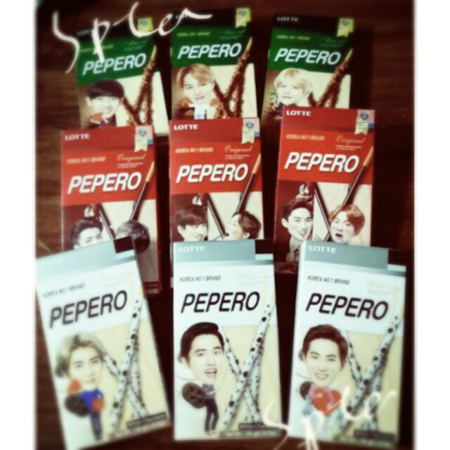 現貨 EXO PEPERO &lt;餅乾盒&gt; 新包裝 樂天 巧克力餅干 LOTTE