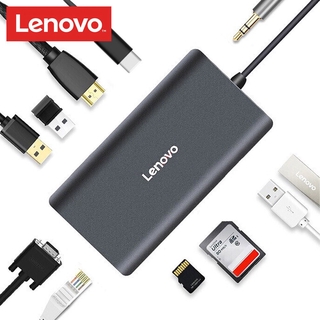 Lenovo Type-C轉HDMI/VGA/音源/USB/SD/TF/RJ45十一合一PD轉接器 現貨 廠商直送