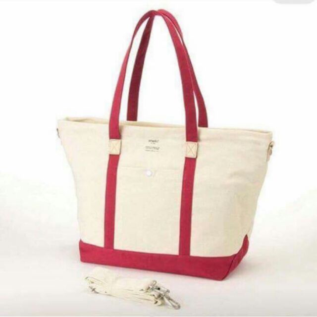 日本購入★anello帆布側背包（紅色款）＃2