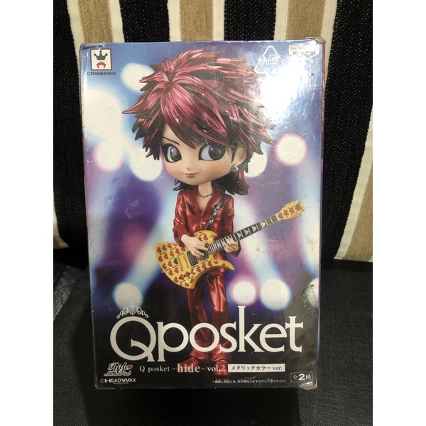 [售] 代理版 QPOSKET X JAPAN HIDE 愛心吉他 VOL.2 B款 金屬色 景品 內袋全新未拆 QP