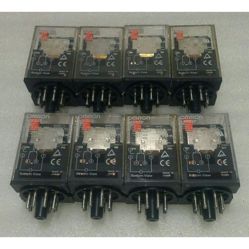 🌞現貨 歐姆龍 OMRON 小型電力繼電器 MKS2P 線圈DC24V AC220V 標準型 2極 MK-S 8Pin