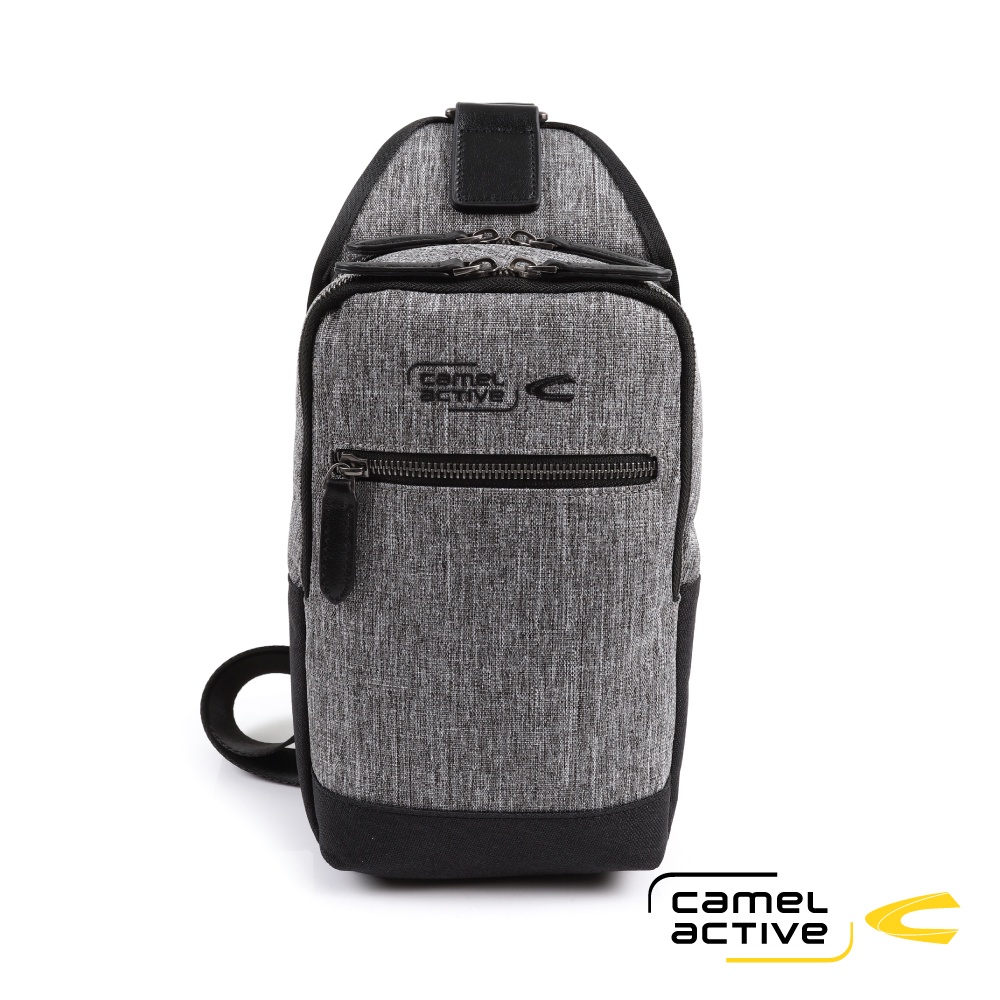 【Camel Active】James系列 休閒個性肩背包-黑灰/C28C80001709