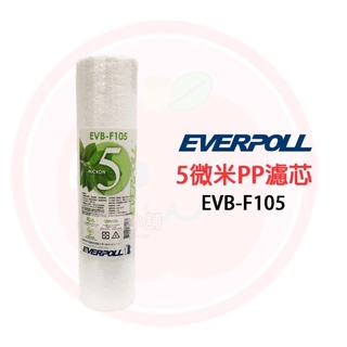 ❤頻頻小舖❤ EVERPOLL 愛科濾淨 EVB-F105 10吋 5微米 PP 棉質濾心 EVBF105 台灣公司貨