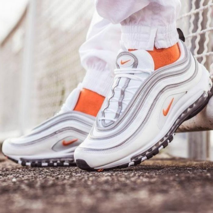 white and orange nike air max 97