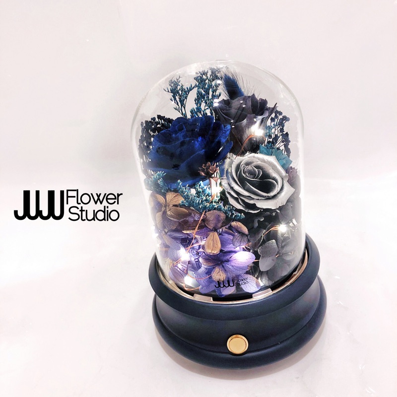 專賣永生花藍芽喇叭夜燈客製化 蝦皮購物