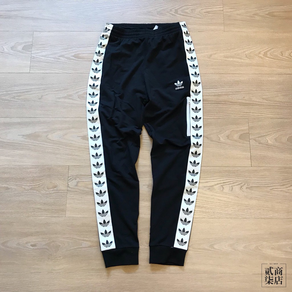 (貳柒商店) adidas Originals Light Pants 男款 黑色 三葉草 串標 長褲 DX4234