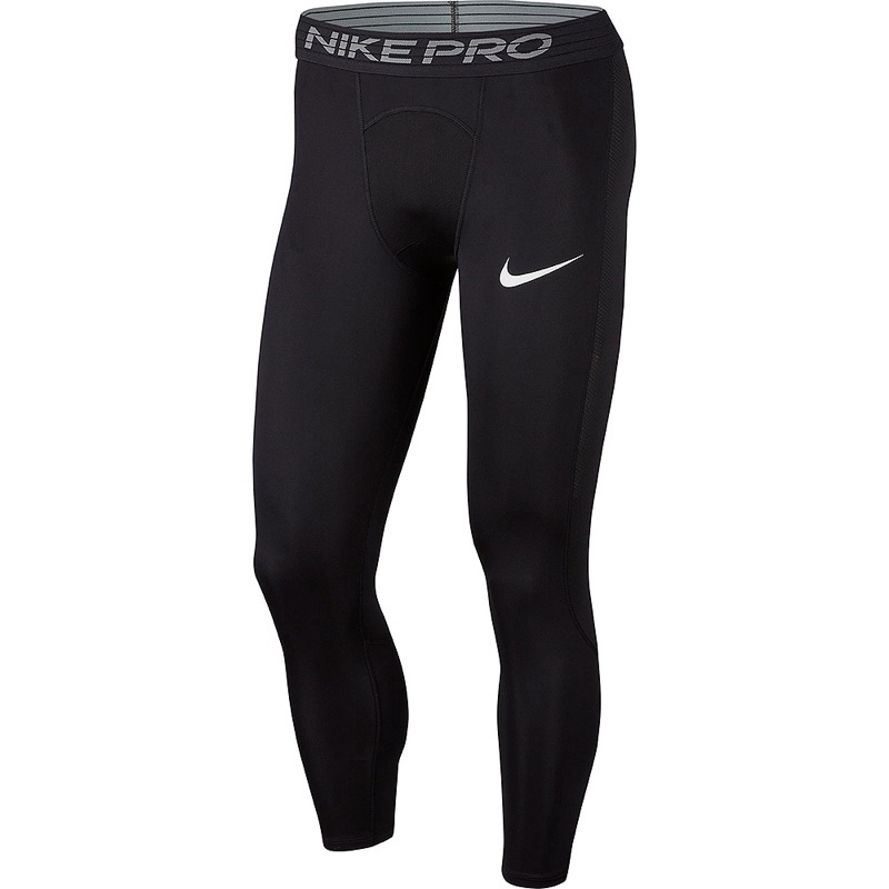 Nike pro 男生運動緊身長褲 八分 慢跑 訓練 黑色 BV5644010《曼哈頓運動休閒館》