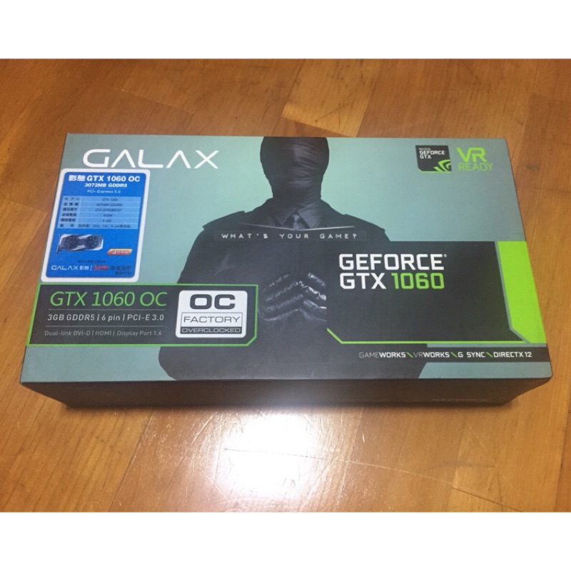 影馳 GALAX GTX 1060 oc 3GB DDR5