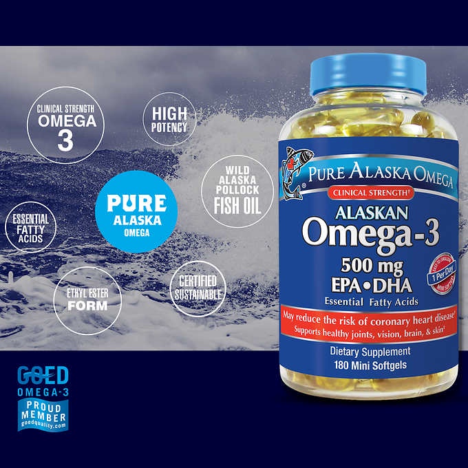 ♡*ﾟ現貨*☆美國好市多(2025/05)Pure Alaska 純阿拉斯加 Omega-3 500毫克 180粒