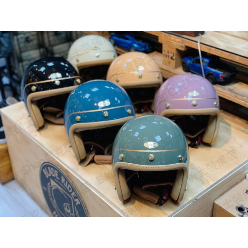 【Biker Shop】台灣Chief Charites金線條 3/4罩安全帽 騎士安全帽 通勤帽 復古 美式 偉士牌