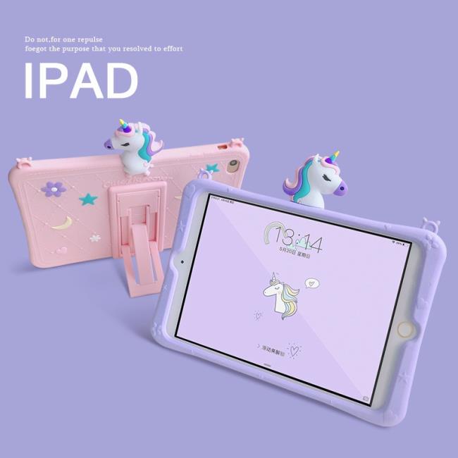可愛獨角獸情侶iPad硅膠保護套iPad Pro2020 10.2 2017/18 air3 mini1 ipad234