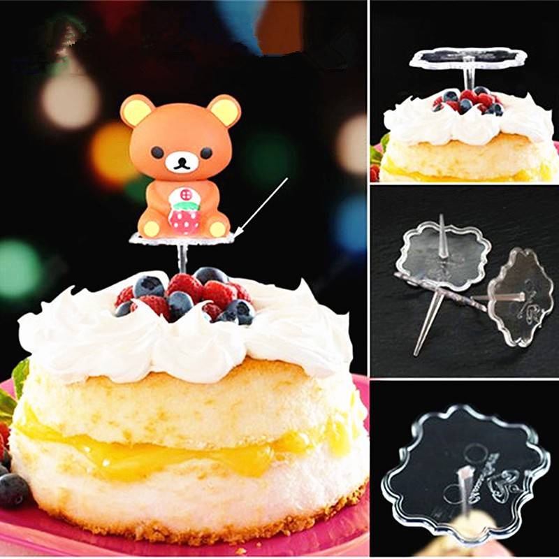 5cm 蛋糕裝飾娃娃玩具支架透明塑料蛋糕裝飾底部配件