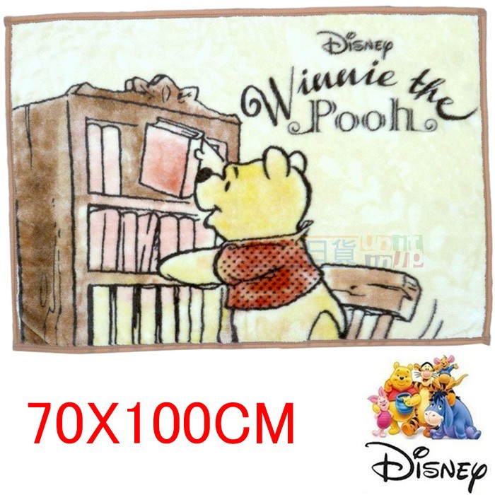 『 單位日貨 』特價 日本正版 迪士尼 小熊維尼 POOH 圖樣 毛毯 披肩 飛機毯 懶人毯 秋冬 70X100CM
