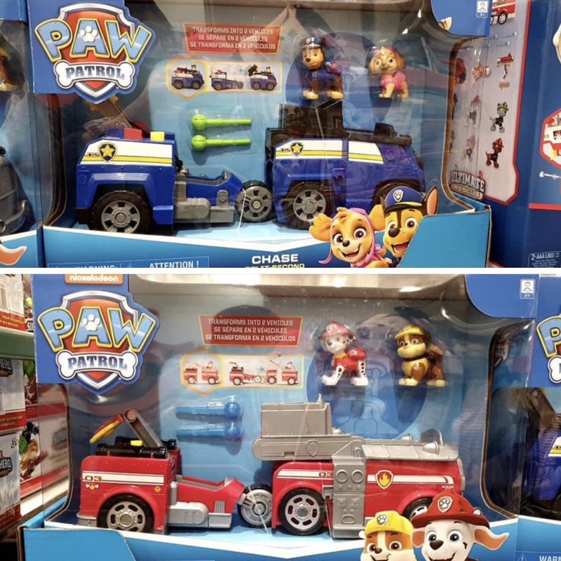 Costco代購 PAW PATROL 汪汪隊立大功分離式車輛組 阿奇警車 / 毛毛消防車