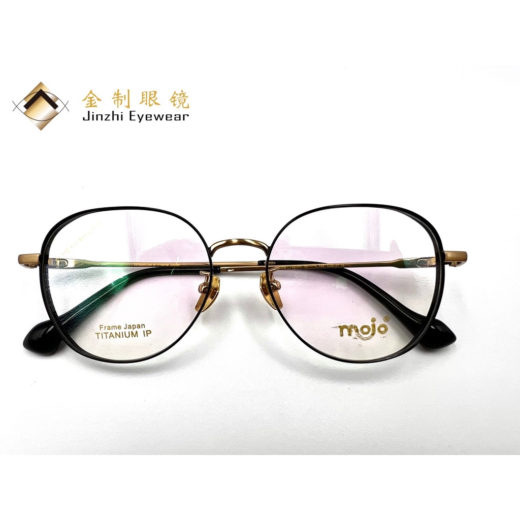 時尚韓系眼鏡【MOJO】復古正方圓框/潮流眼鏡/黑框眼鏡/穿搭眼鏡/金制眼鏡