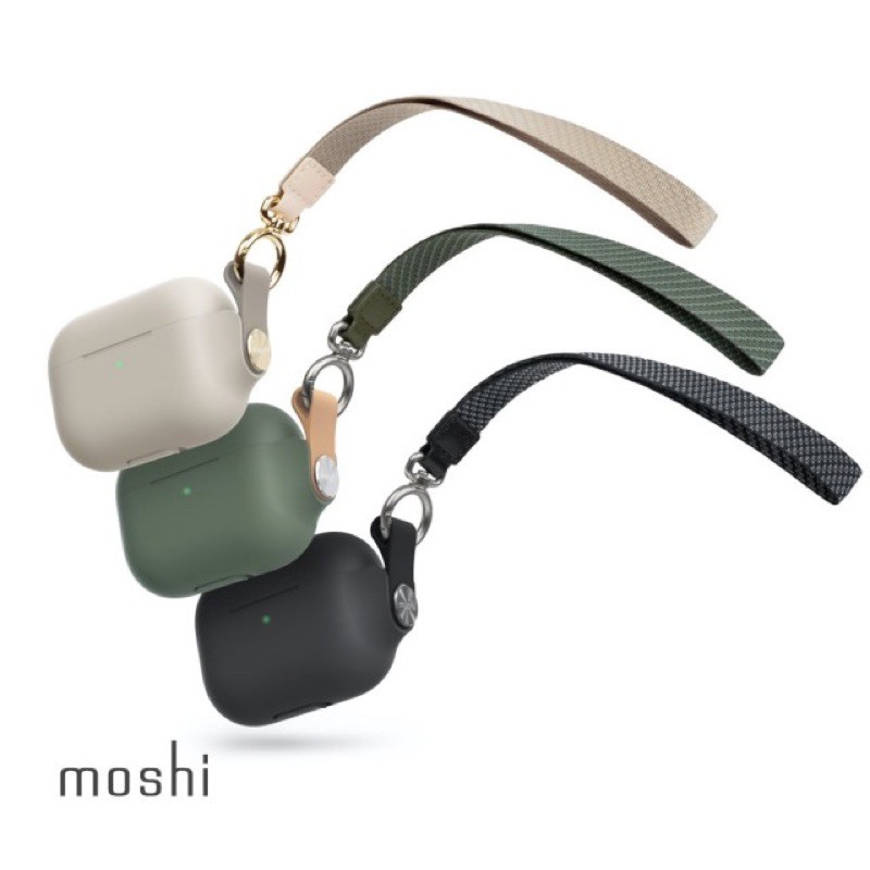 MOSHI AirPods 1、2代 / Pro 保護套 米綠黑三色可挑