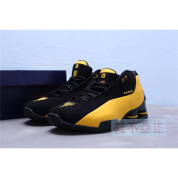 nike shox bb4 black/university gold