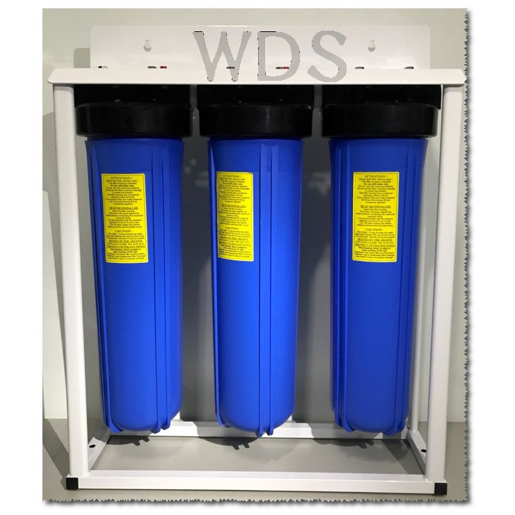 (WDS)全戶水塔過濾器-20吋大胖高效能三道式淨水器-烤漆腳架型不含濾心(非組合式,焊接一體型).可當全戶過濾組