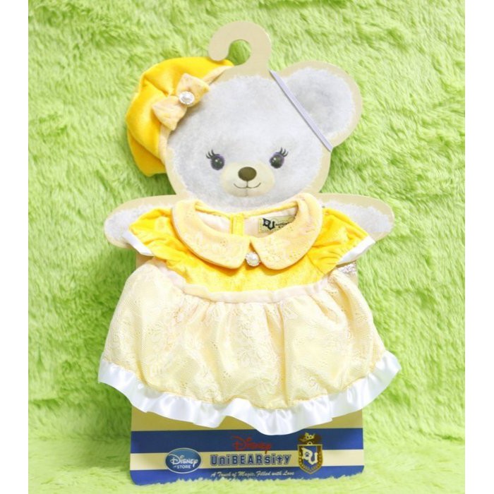 🌸Dona代購🌸日本迪士尼store限定 美女與野獸貝兒 套裝衣服 大學熊達菲duffy S號 玩偶娃娃可穿 F13